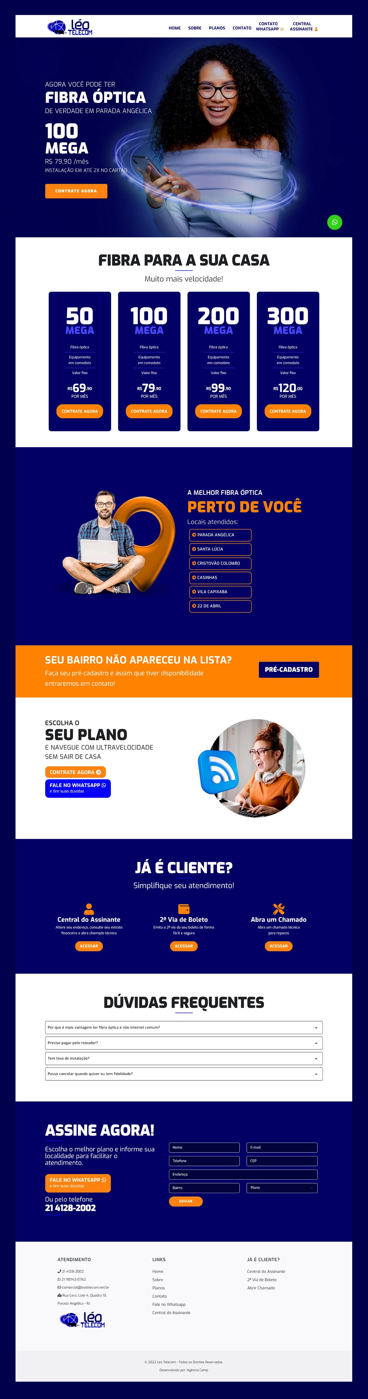 Site completo Léo Telecom
